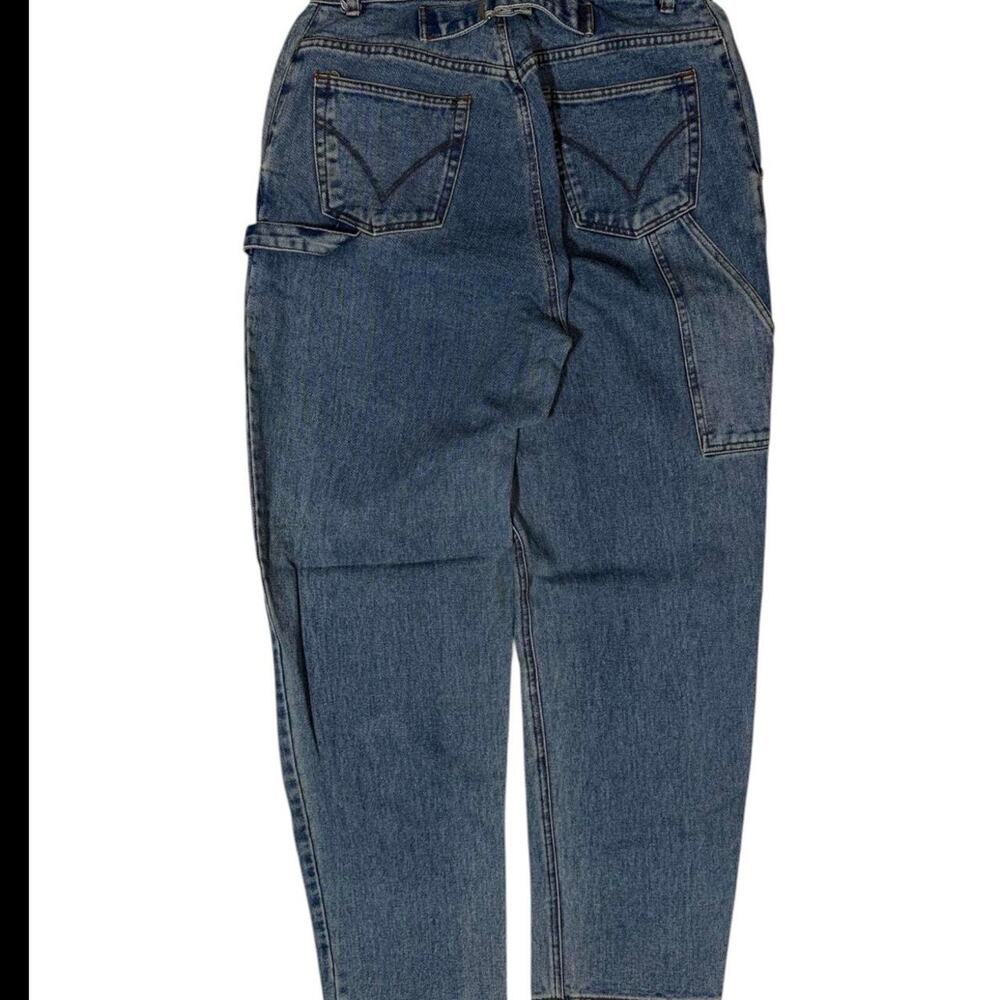 Blue denim jeans with a